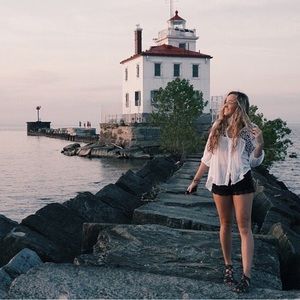 Charming Charlie Flower Lace cardigan